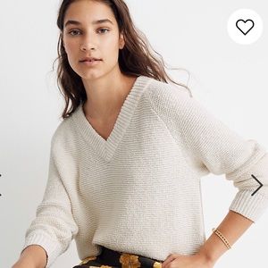Madewell | Arden V-neck crop pullover sweater